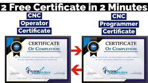 cnc machine certificate|cnc entry level job training.